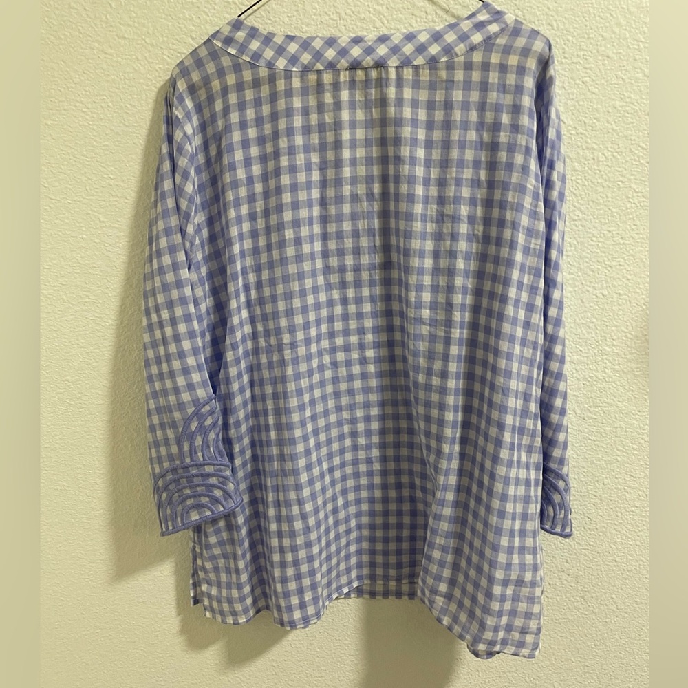 Talbots Checkered Blouse - Picture 2 of 6